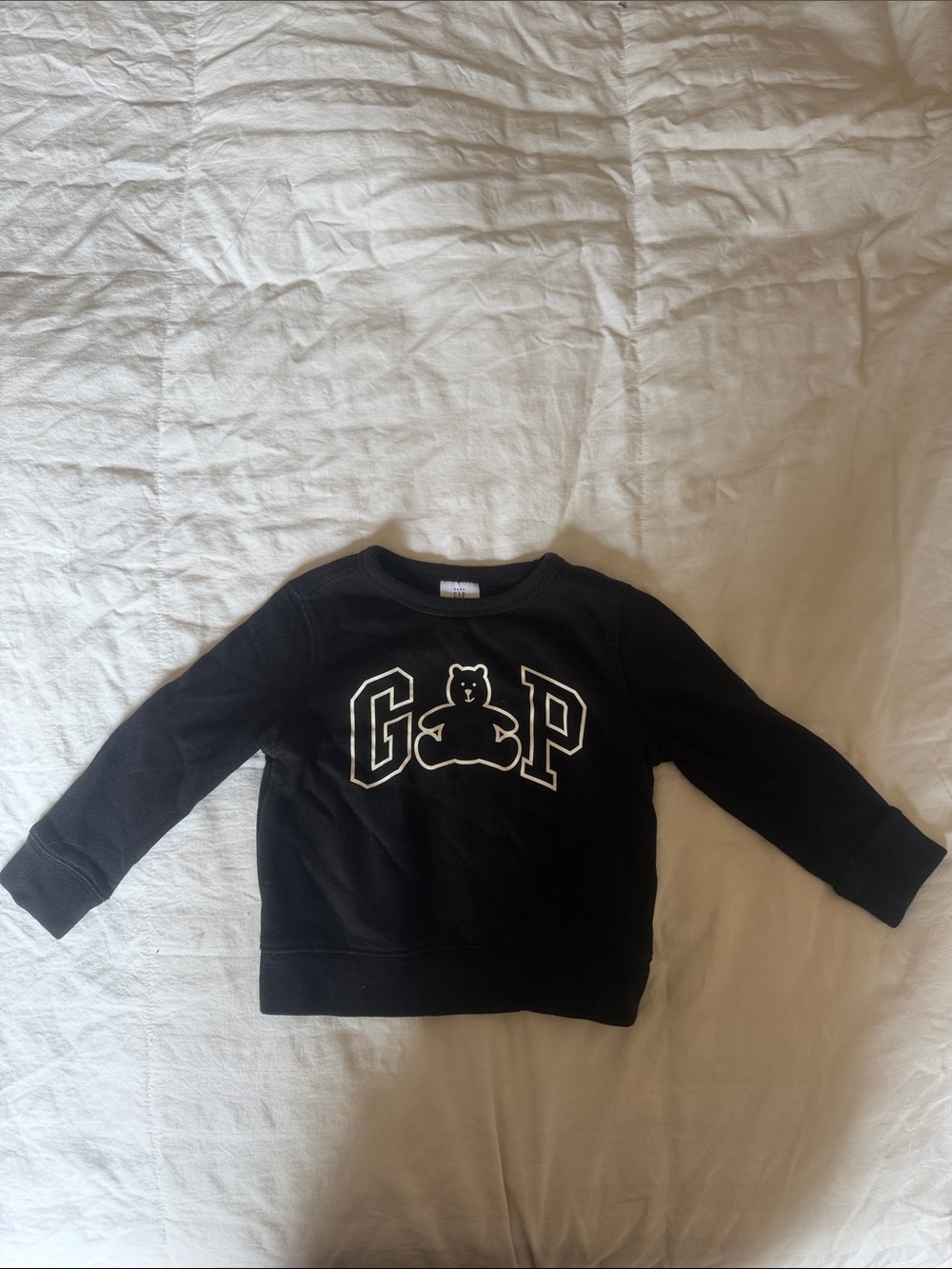 GAP Black Kids Sweatshirt with Teddy Graphic